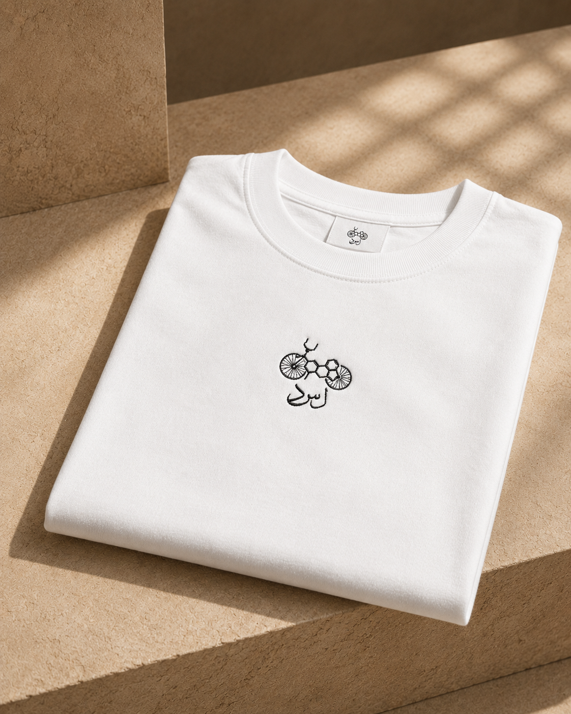 Broderie poitrine du WHITE ESSENTIAL Life So Dope