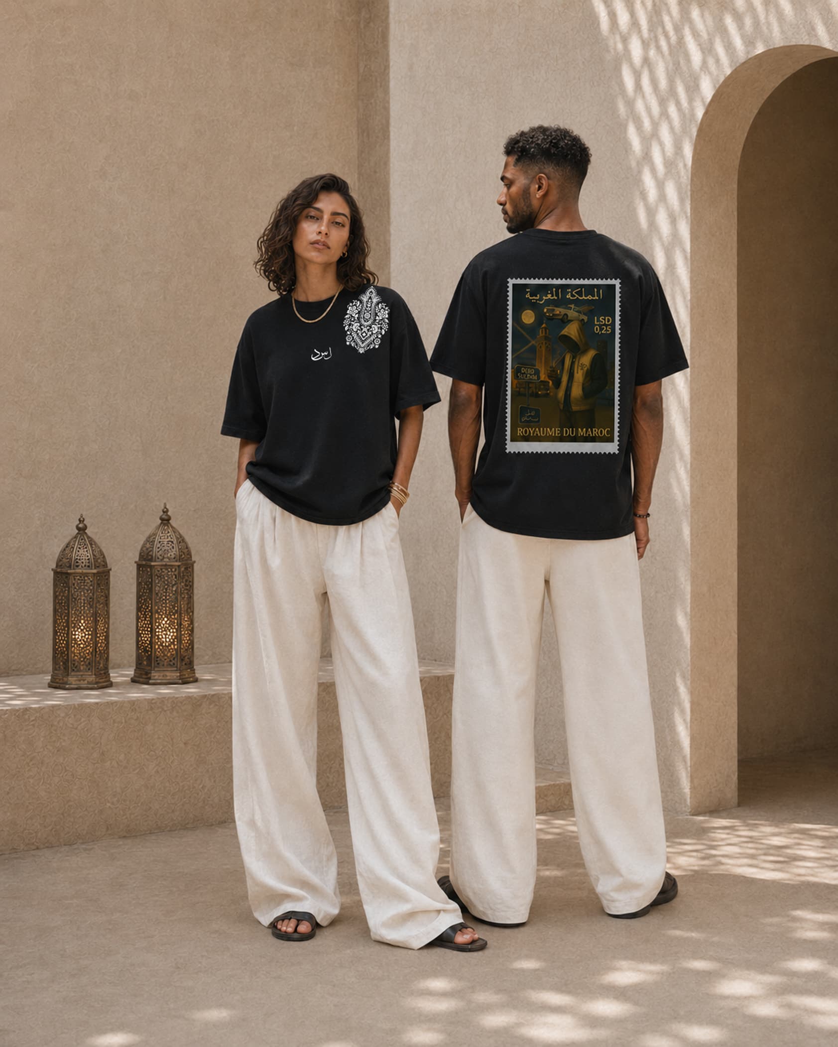 Life So Dope Casablanca T-shirt editorial duo front and back