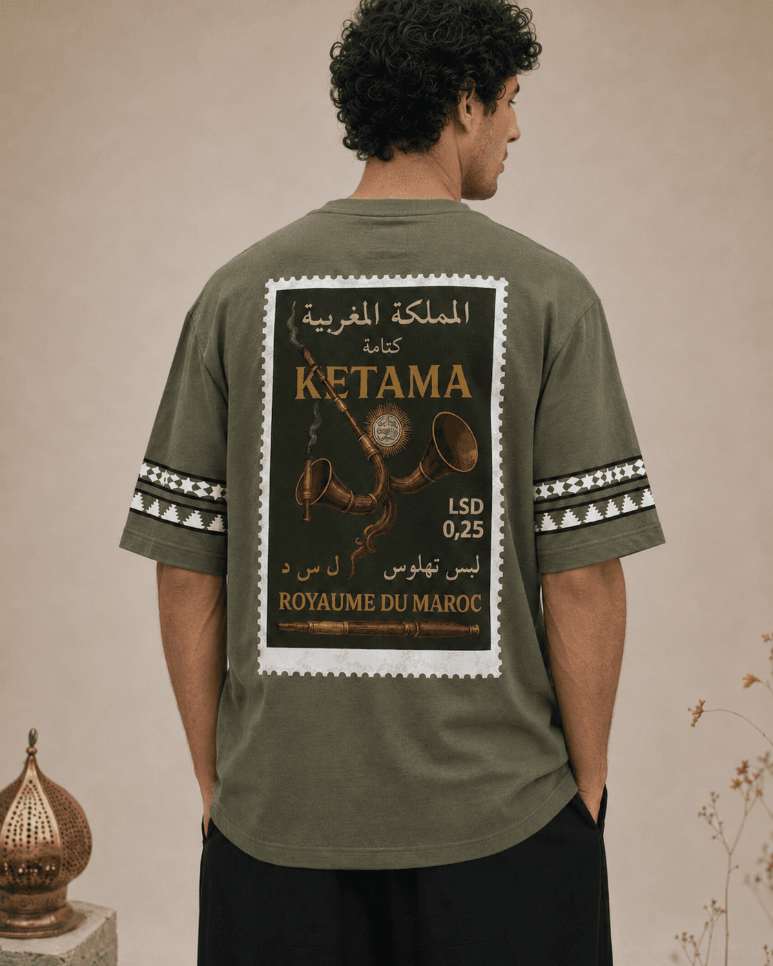 Ketama T-shirt duo homme face et femme dos