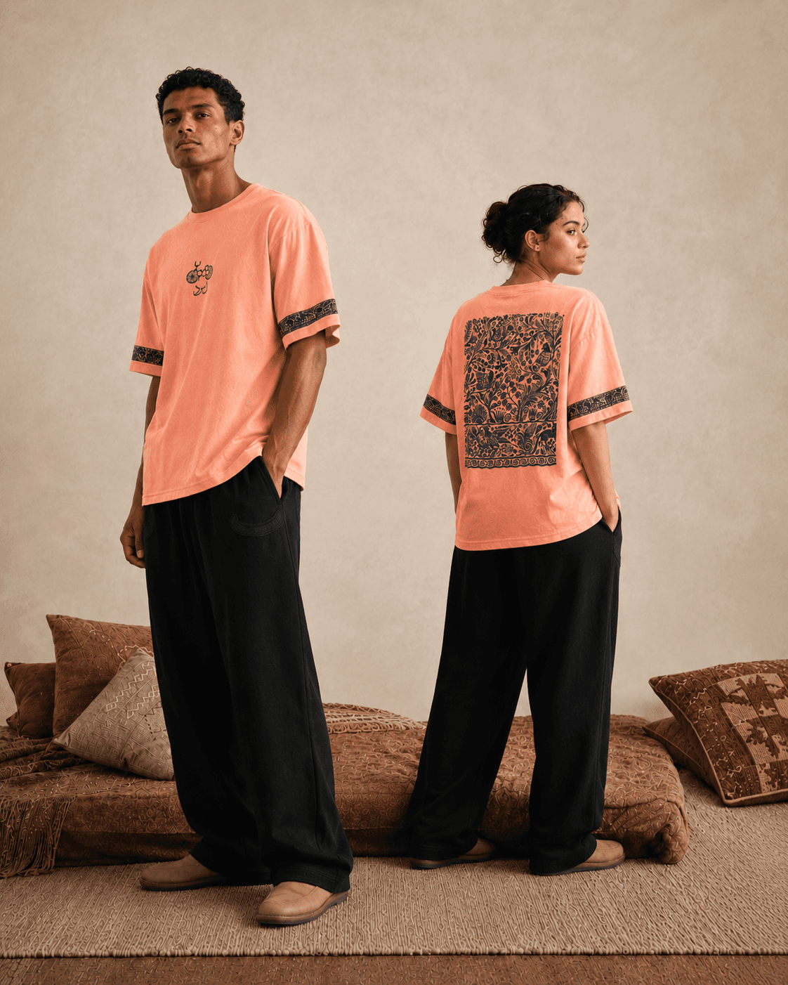 Marrakech T-shirt image principale saumon naturel